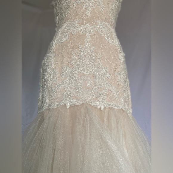 Giselle #14700 size 4 Fit & Flare illusion back sample floor Dress - Picture 13 of 16